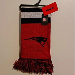 NFL Licensed New England Patriots Football Knit Scarf NWTs